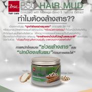BSC hair care Hair Mud 400 กรัม โคลนหมักผมสำหรับล้างสารเคมี ดีท็อกซ์และบำรุงในขั้นตอนเดียว