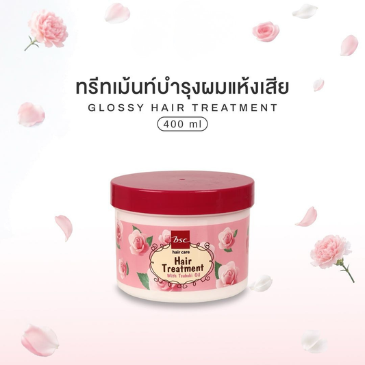 แว็กซ์บำรุงผม BSC Hair Care Glossy Hair Treatment ขนาด 400g สำหรับผมแห้งเสียมาก